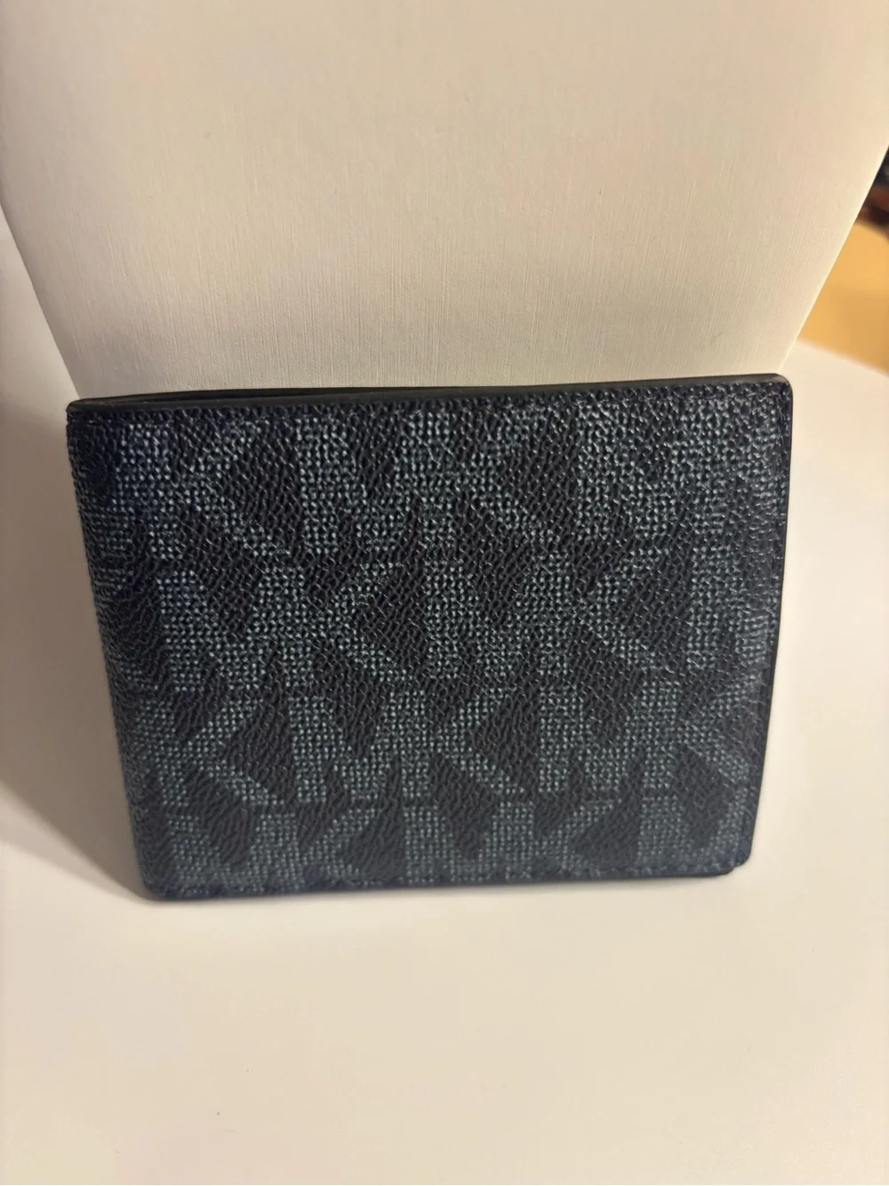 Michael Kors Men’s Signature Coated Canvas Wallet — Black & Blue